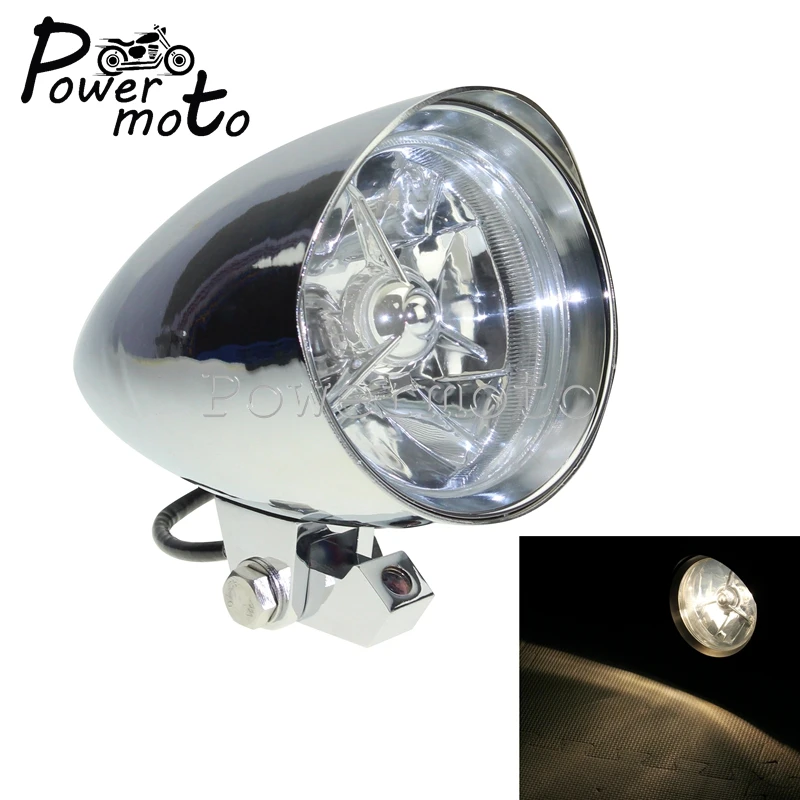 Headlight High/Low Beam Bullet Front Lamp For Harley Chopper