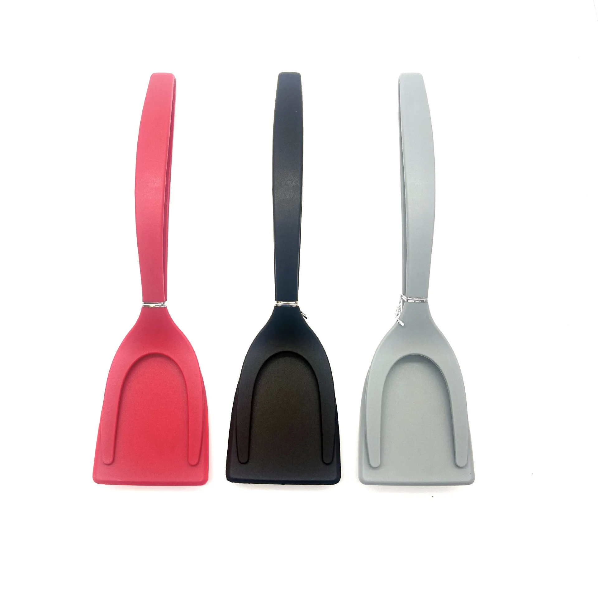 Two-in-one spatula frying steak pancake toast omelette tongs silicone clip-on frying meat spatula kitchen accessories