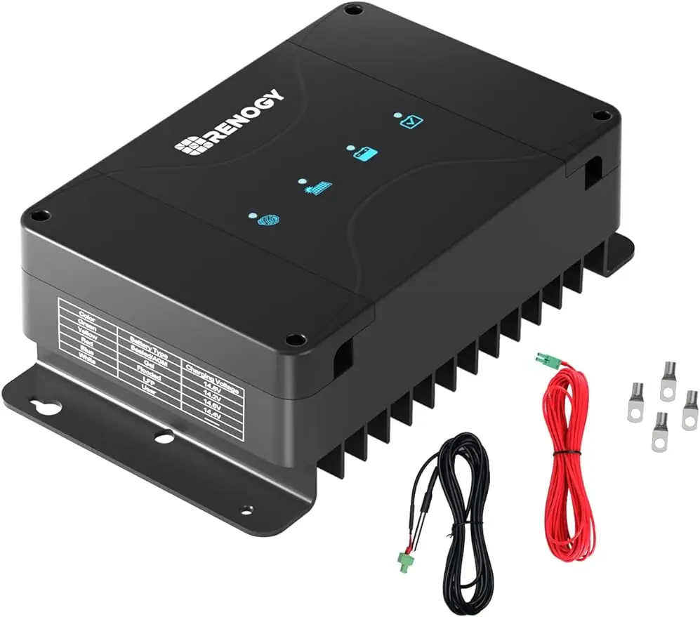 

Renogy 12V 30A DC to DC Charger with MPPT, On-Board Battery Charger for Gel, AGM, Flooded and Lithium Batteries, Using Multi-Sta