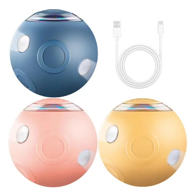 

Self Rolling Ball Smart Rotating Ball with Flash Lights Reusable Automatic Rolling Ball for Indoor Pets Cats and Small To Medium