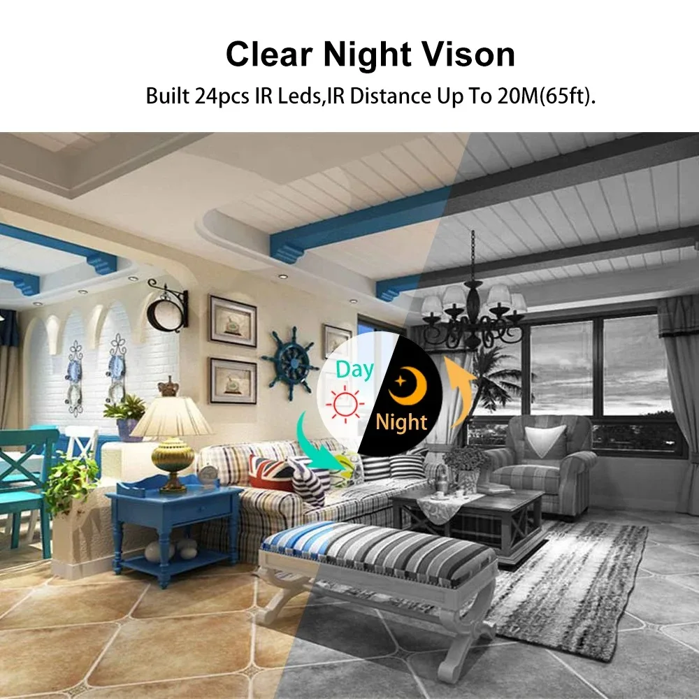 Gadinan Outdoor AHD 5MP DVR Security Surveillance Camera Home Analog High Definition IR Night Vision 5MP Waterproof Camera 4