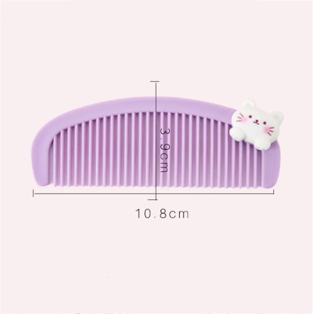 Portable Cartoon Mini Crescent Comb Children's Small Comb Student Carrying Plastic Hairdressing Anti-static Small Gift hair brush comb,baby hair comb