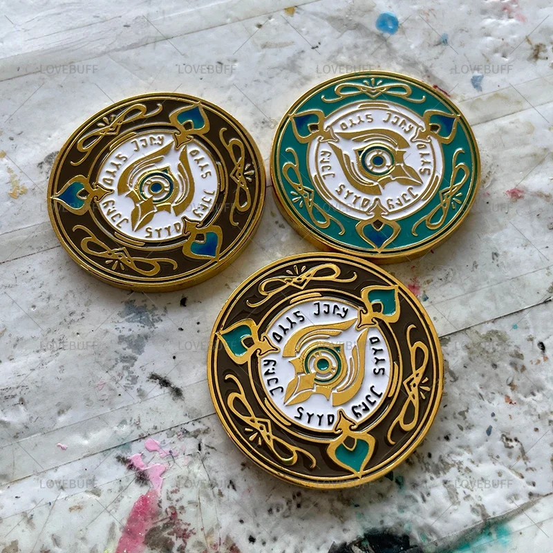 

Quality Honkai:Star Rail Copper Gilding Enamel Coins Chip Currency Aventurine's Token for Trailblazer Souvenir Game Collectibles