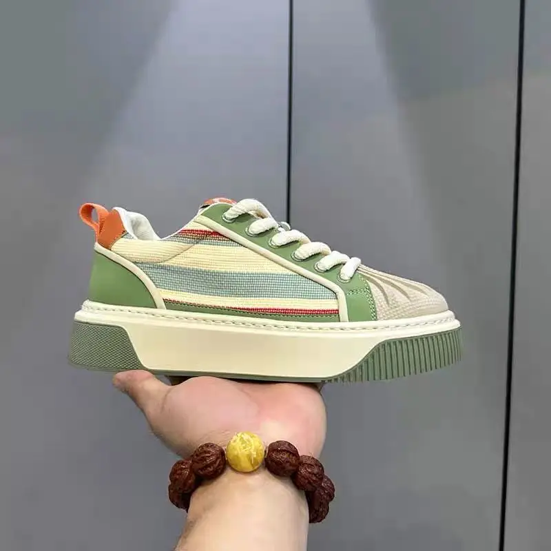 Moderne Herren Freizeitschuhe Mit Streifen Design Und Flachsohle_voghion.com
