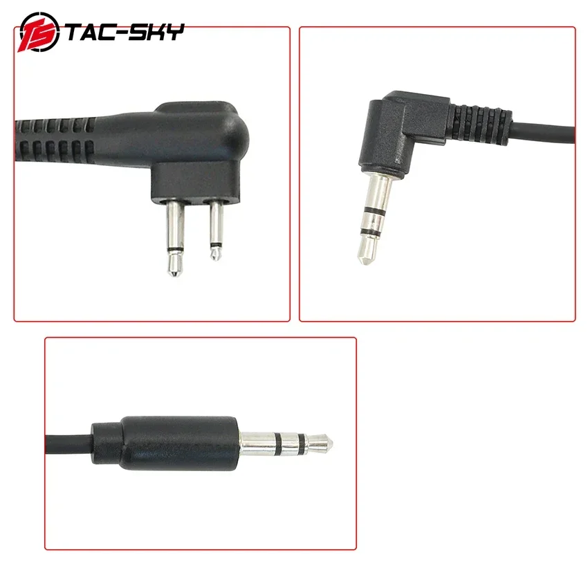 Motorola 2-Pin Plug to 3.5mm Microphone Adapter for Walkers Razor /Impact Sports Headset and Motorola 2-Pin GP2001 Walkie Talkie