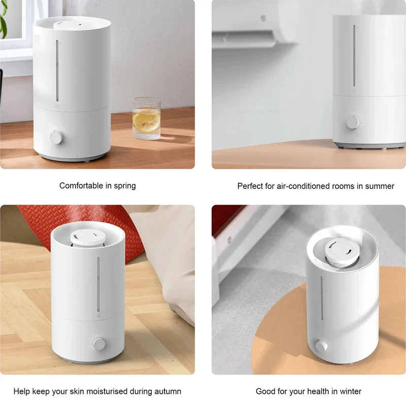 XIAOMI-humidificador MIJIA 2 para el hogar, difusor de aire de niebla de 4L, humidificadores de aromaterapia, humidificador de aire antibacteriano de iones de plata