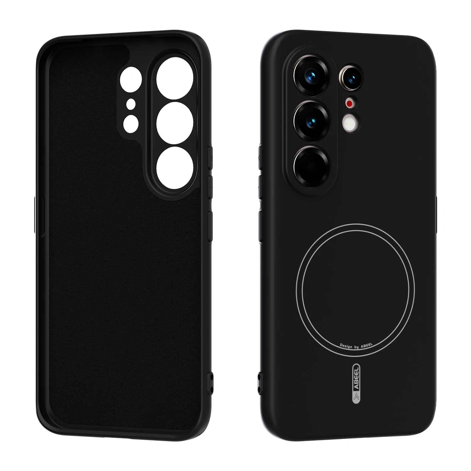 Macaron Color Soft Silicone Magnetic Full Protective Phone Case