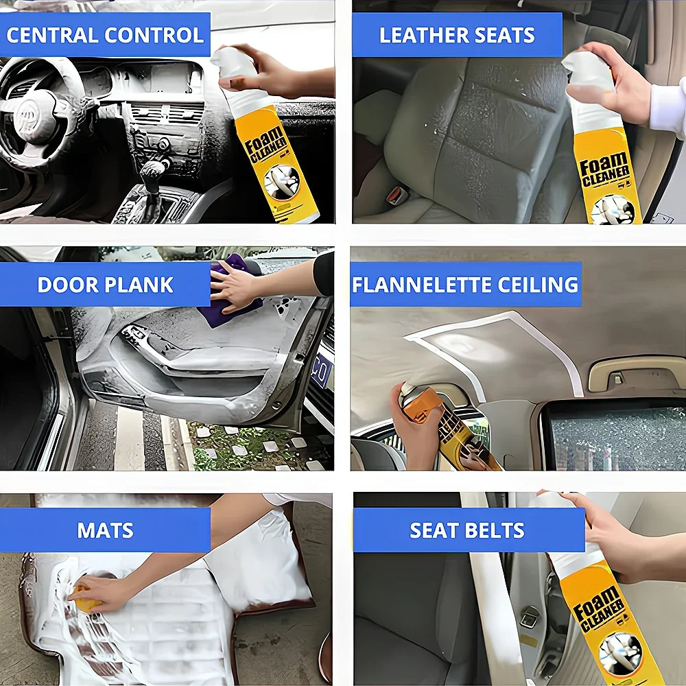 30ML/100ML Multi-Purpose Foam Cleaner Leather Clean Wash Automoive Car Interior Home Maintenance Surfaces Cleaning Stain Removal car wash shampoo