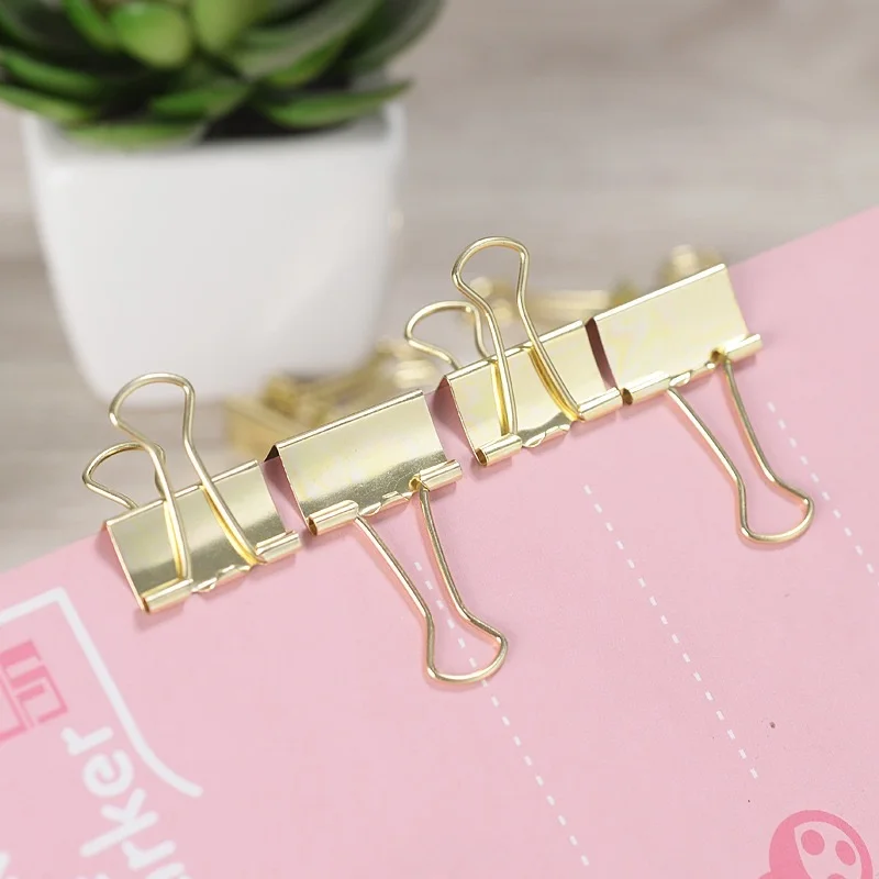 Paper Clips Gold Metal Dovetail Clip Ticket Collection Office Supplies Office Accessories Paper Clips Para Papel Binder Clips paper clips