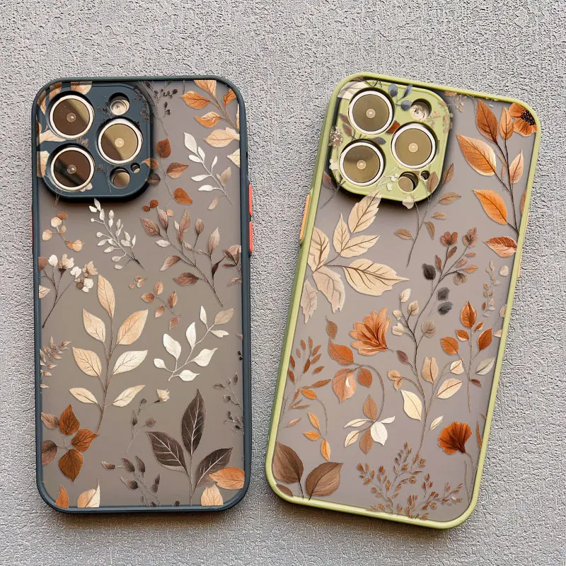 Elegant Yellow Fallen Leaves Phone Case Design