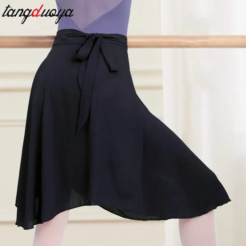 

Ballet Skirt Women Adult Long Wrap Chiffon Skirt Ballet Tutu Skate Skirt Adjustable Buckles Ballerina юбка Dance Wear