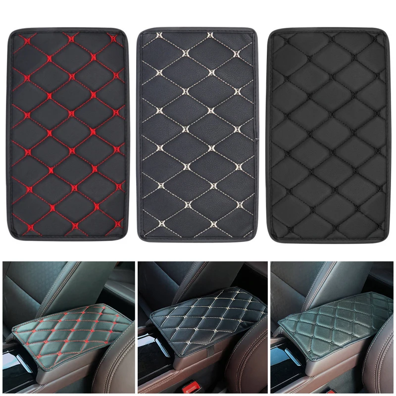 Universal Car Leather Armrest Mat Auto Armrests Storage Box Mats Dust