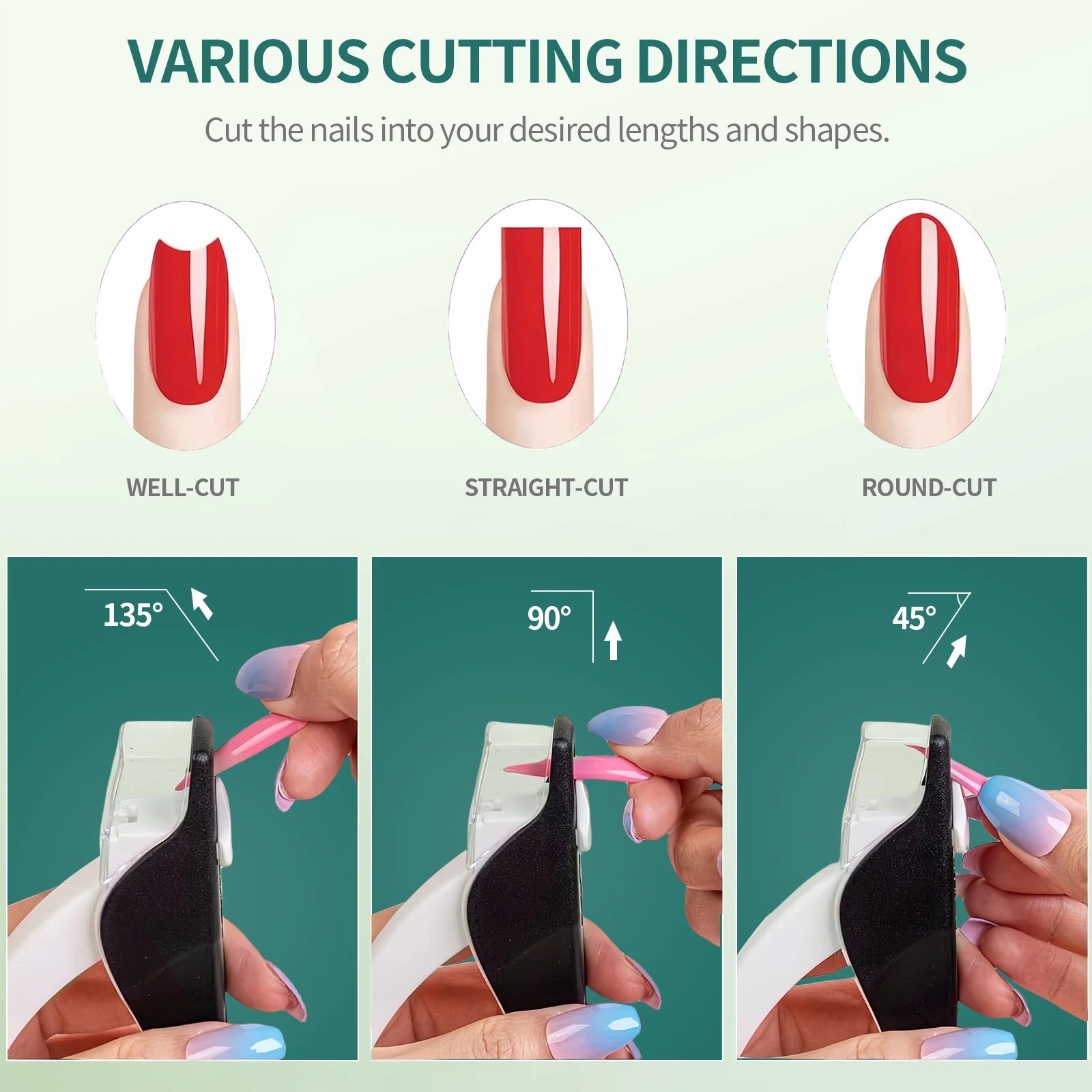 Nailpop Nail Clippers for Acrylic Nails Cutter False Nail Tips Clipper Stainless Steel Blade Manicure for Salon Home Nail Art 6