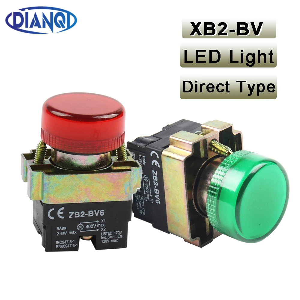 1pc-22mm-XB2-BV63-XB2-BV64-LED-indicator-light-pilot-light-380v-24V ...