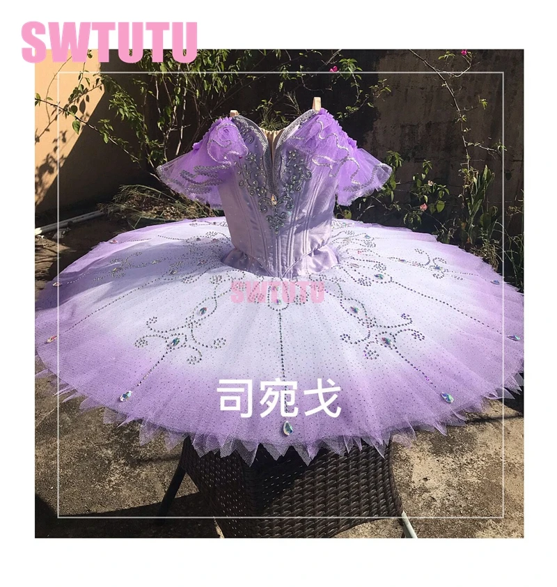 

High Quality Lilac Fairy Professional Tutu Girls Adult Child Ballet Stage Costume Custom Made Pancake Ballet Tutu Women BT4011