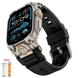 Luxury Titanium Silicone Sports Strap for Apple Watch - Premium Bracelet Accessories (Titanium Black)