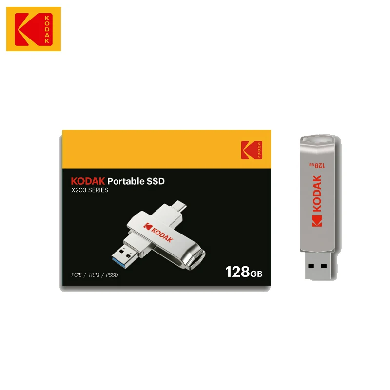 External Hard Drive Internal Solid State Drive NEW KODAK External SSD 1TB 512GB 256GB Solid State USB 3.2 Flash Drive Disk Type-C Pen Drive Tiny Pendrive Memory Stick U Disk