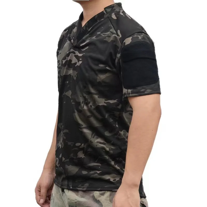 Sport T Shirt POA001 Tactical CAG Styling T-shirt Outdoor Mini Dry Short Sleeve Polo Collar Camo Summer T-shirt