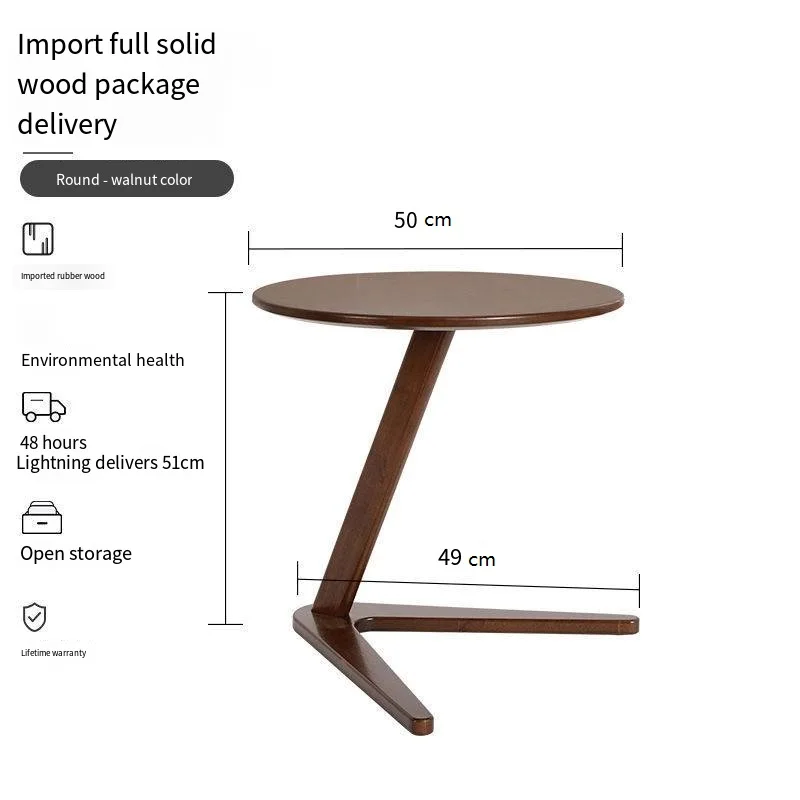 House Faction Solid Wood Edge A Few Sofa Side Table Living Room Small Table Corner Small Household Simple Bedside Table Can Move images - 6