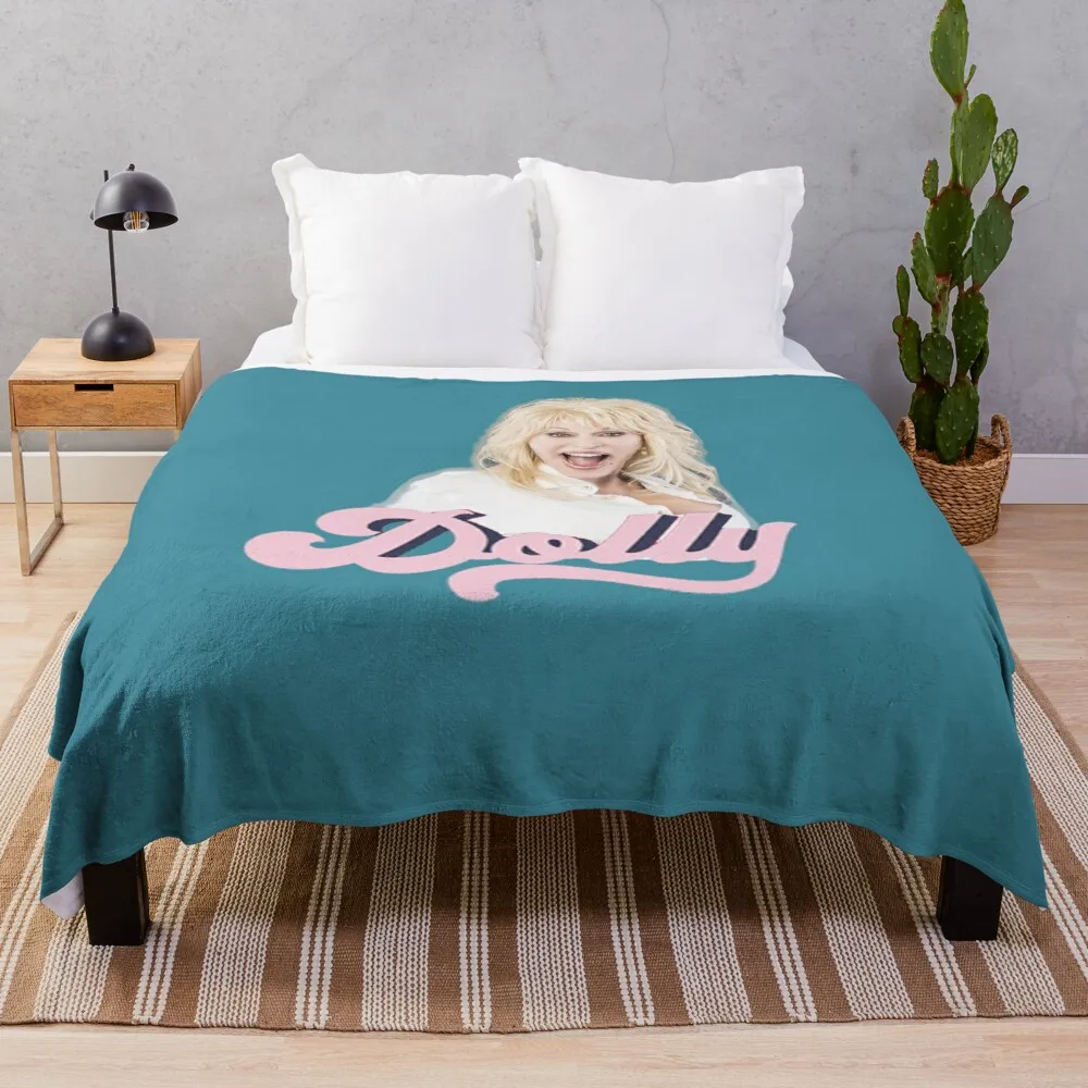 

Nice Daily Portrait of Dolly Throw Blanket Kawaii Blanket Embroidered Blanket For Sofa