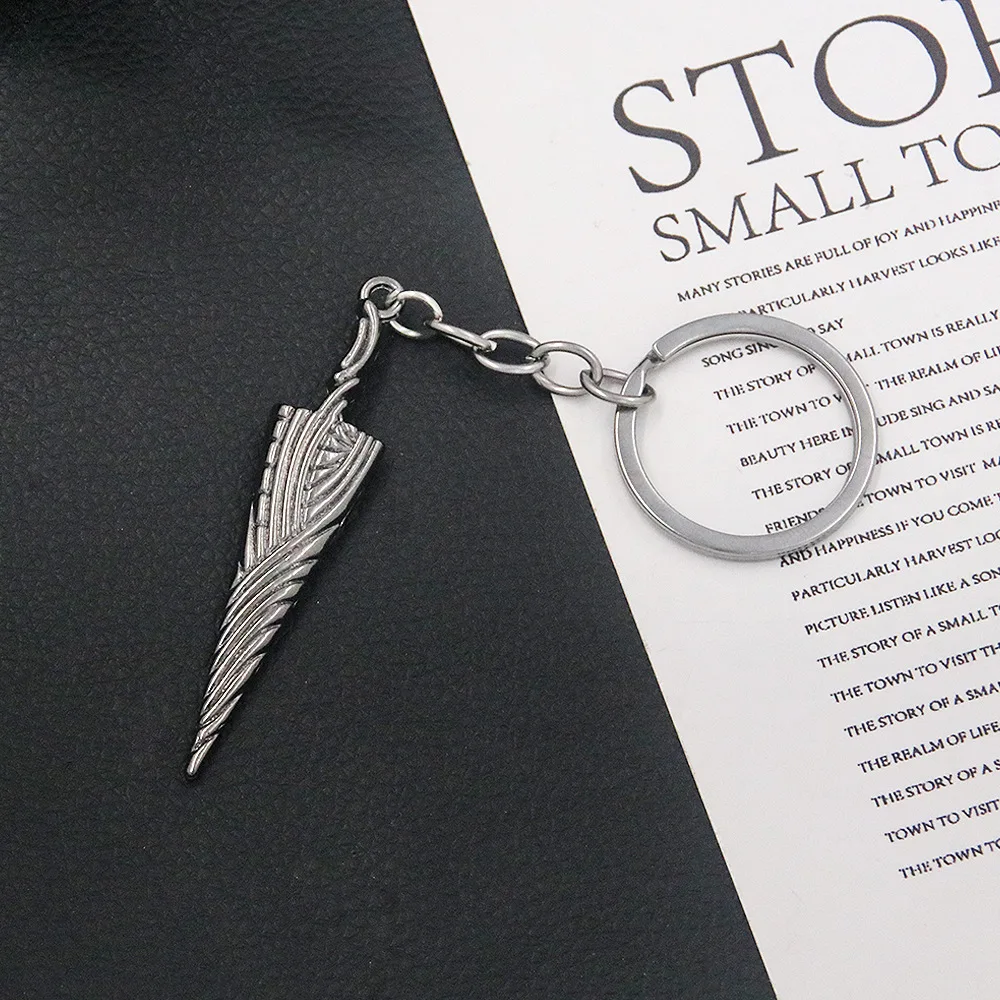 Game Hollow Knight Bone Nail Keychain Metal Pendant Keyring For Women Men Jewelry Accessories