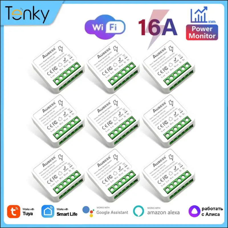 

Смарт-выключатель Tuya с Wi-Fi, 16 А, 2 канала