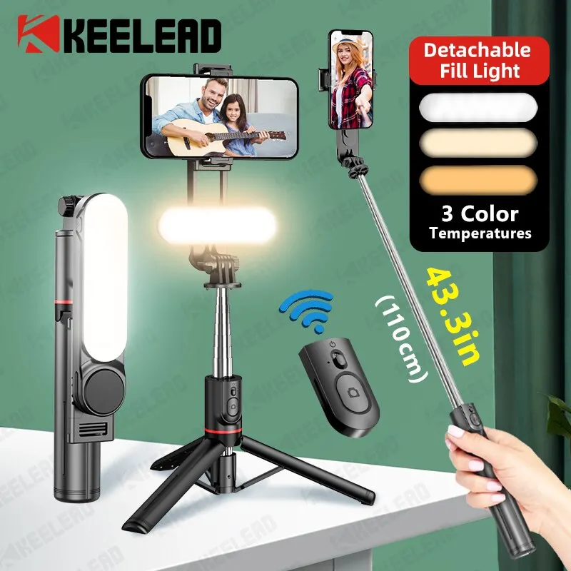 keelead-palo-de-selfie-inal-mbrico-con-bluetooth-luz-de-relleno-mini-tr