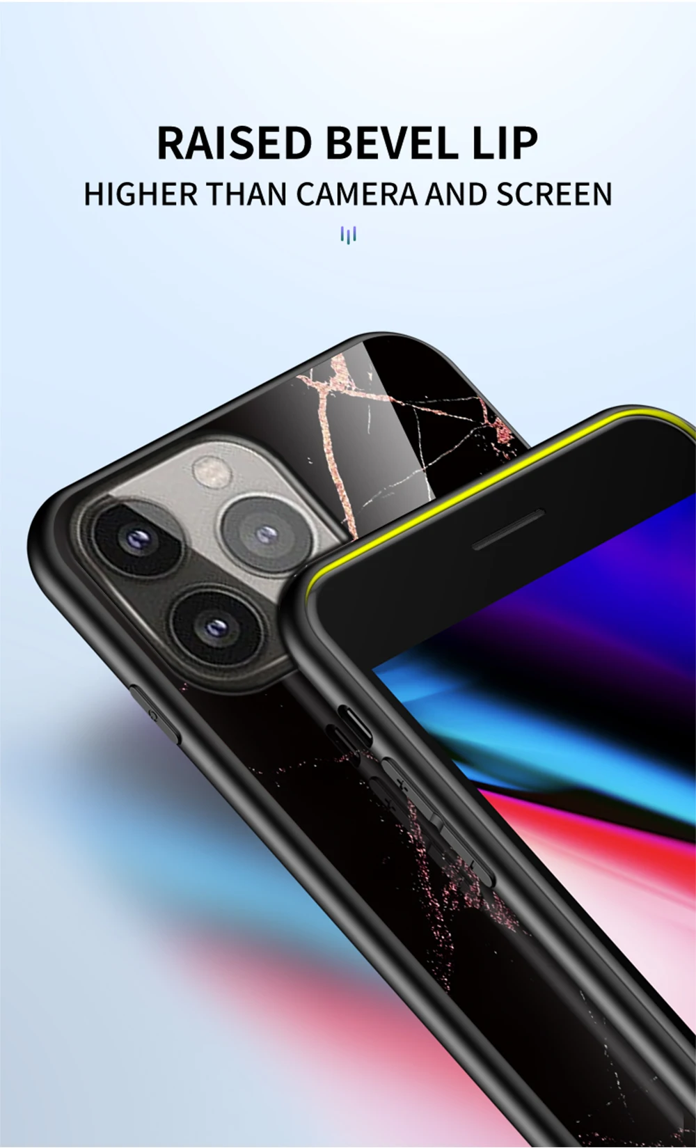 Fashion Marble Tempered Glass Case For iPhone 13 12 11 14 Pro XSMax XR 8 7 6 Plus SE2020 Silicone_voghion.com