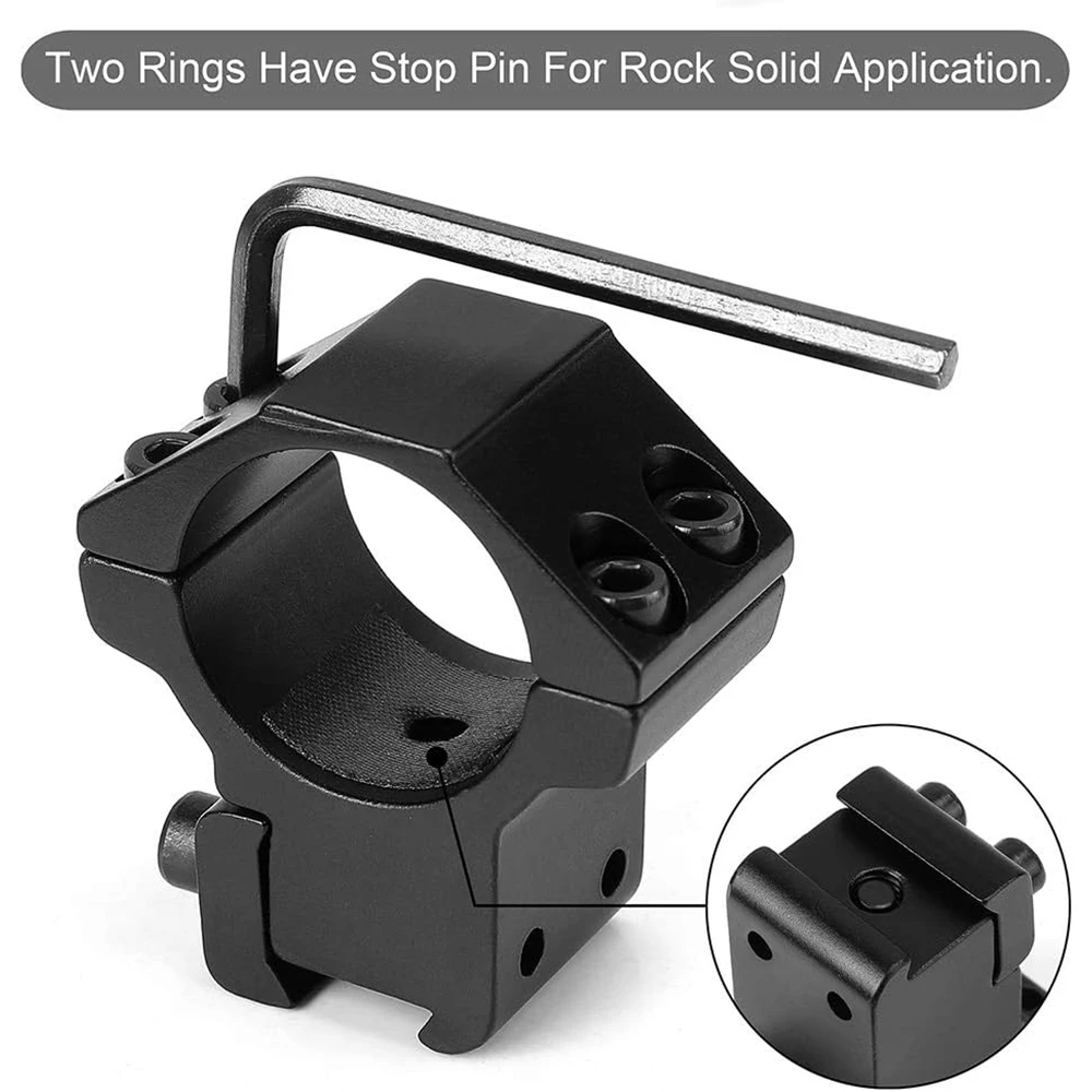 1" Dovetail Scope Rings 2Pcs High Profile & 2Pcs Medium Profile for 11mm Dovetail Rails Tactical Flas for rifle scope mount ring rifle scope mount