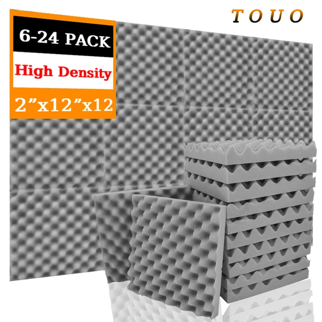 TOUO Sound Absorbing Dampening Studio Foam 12 Pack Soundproof Sound Foam  Insulation For Music Wedge Acoustic Treatment - AliExpress