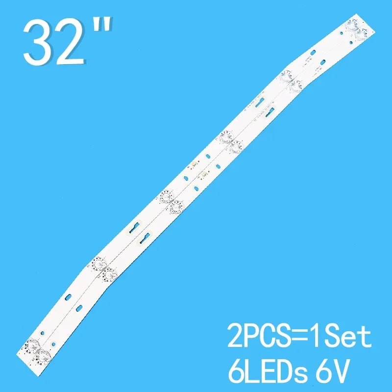 2pcs=1set 6LEDs 6V 595mm for Leroy 32-inch LCD TV R72-32D04-020-13 CBE-01 E365061 MS-L1084 L3210 backlight strip suitable for leroy 55 inch lcd tv backlight strip js d ap5516 062ec 71233 1set 8pcs 554mm 6v 6leds