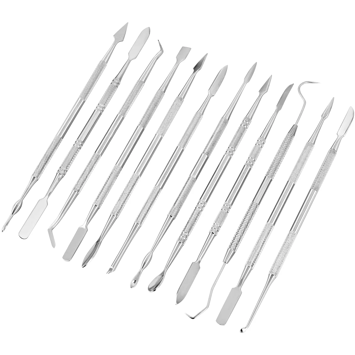 Wax Carvers Set Double Ended Dental Wax Modeling Sculpting Tools Dental Picks Polymer Pottery Clay Carving Tool 12 Pcs