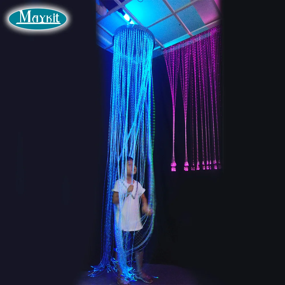 Dia.50cm Interactive Circular LED Fiber Optic Shower Chandelier for Multi-sensory Room