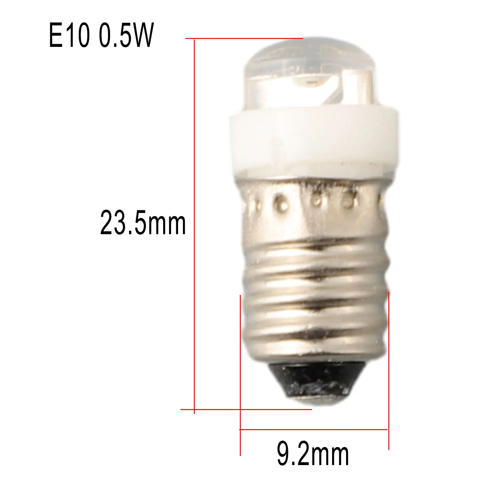 Lantern Bulbs 3V 4.5V 6V 0.5W E10 LED Indicator Signal Instrument Screw Mouth Small Bulb Flashlight Replace Accessories
