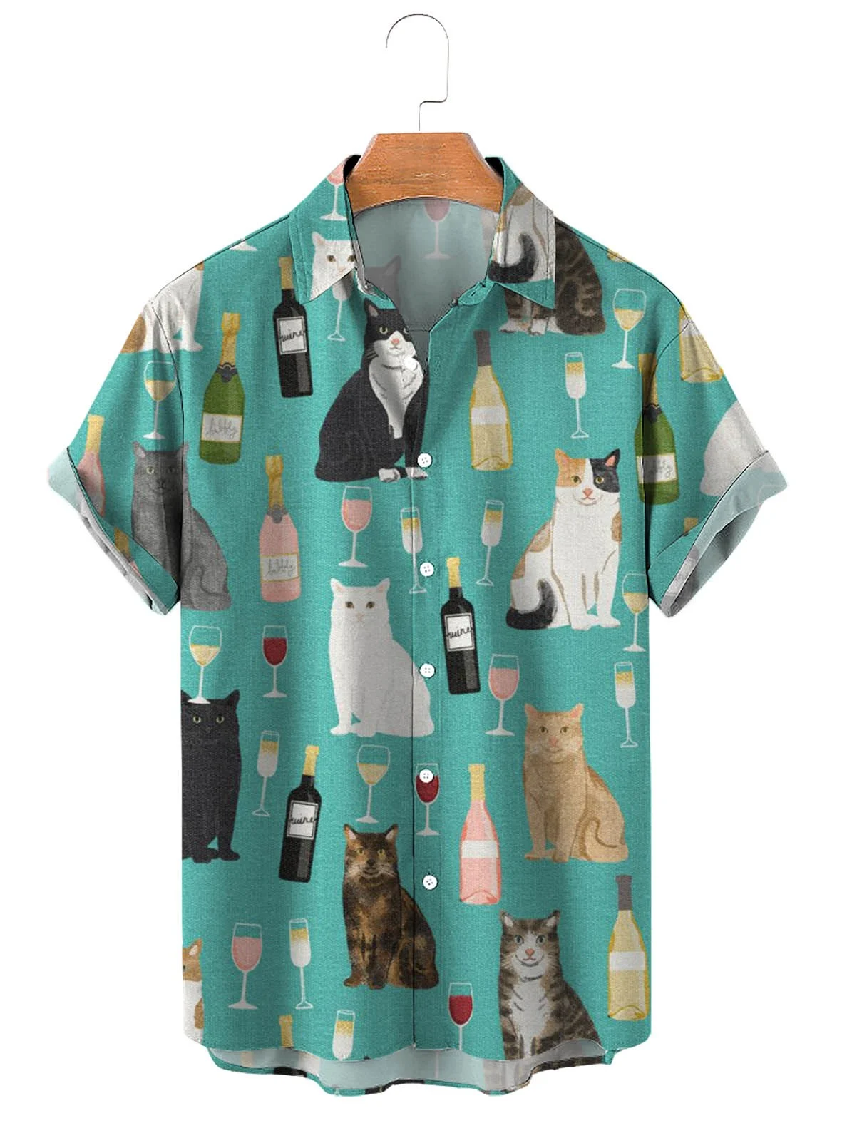 Oversized Animal Print  Sacks For Men Casual Dress Trend Summer Clothes  2023 Tees Designer Shirts Imported-clothing