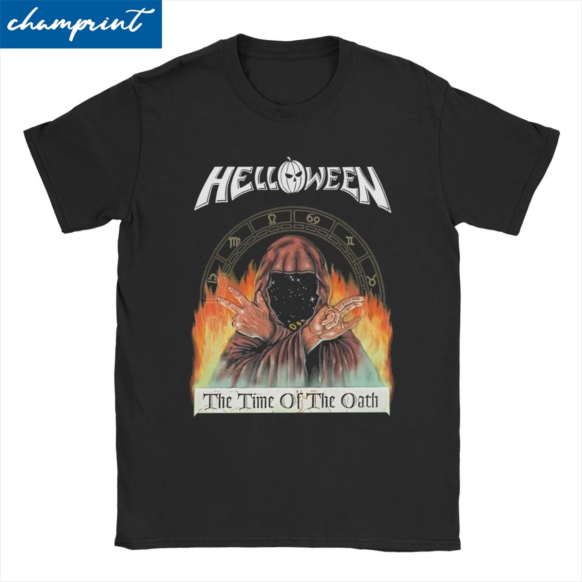 

Men Women's T-Shirt Helloween Metal Awesome 100% Cotton Tees Short Sleeve The Time of the Oath T Shirt Round Neck Tops Big Size
