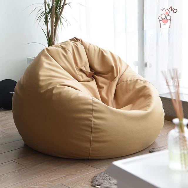 Chair With Filler Lazy Sofa Bean Bag Kids Filling Adults Bedroom Bean Bag  Sofa Fluffy Single Nordic Sitzsack Home Furniture - AliExpress