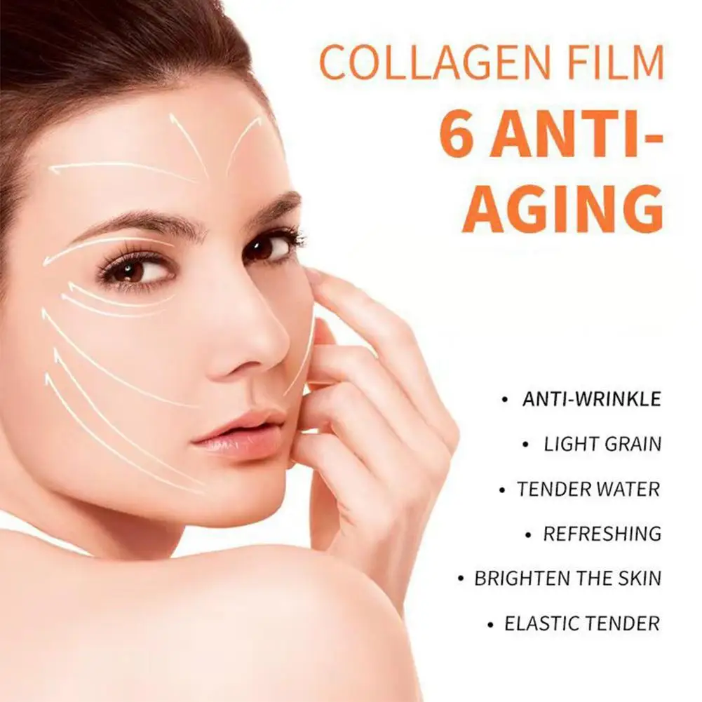 

Collagen Film Paper Soluble Facial Mask Cloth Anti-Aging Face Care Fiming Soluble Water Collagen Face Full Lifting Filler S X4B7