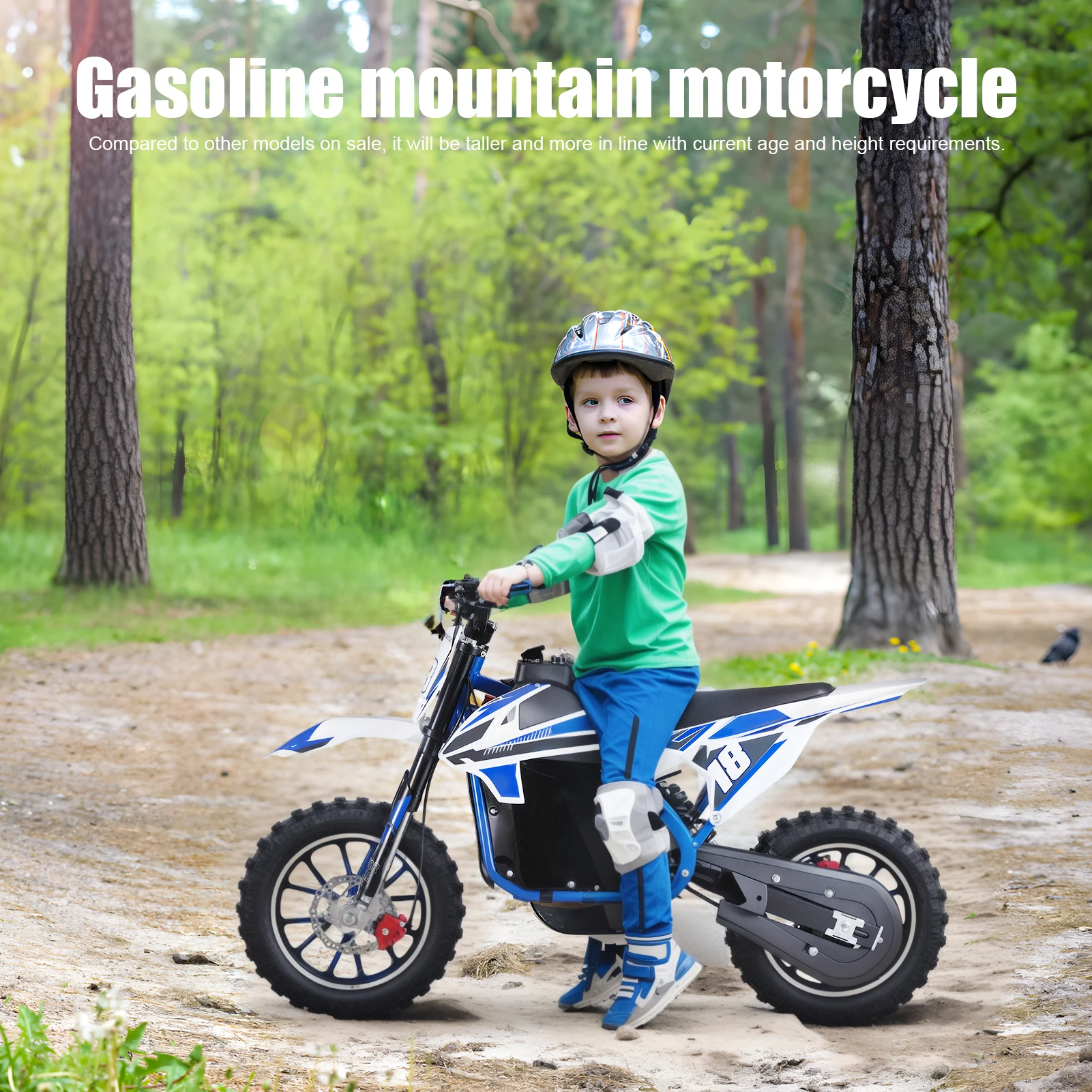 Dirt Bike, Kids Electric Motocross Bike, Off Road Mini Motorcycle, Electric Pocket Motorbike with High-Performance Motor