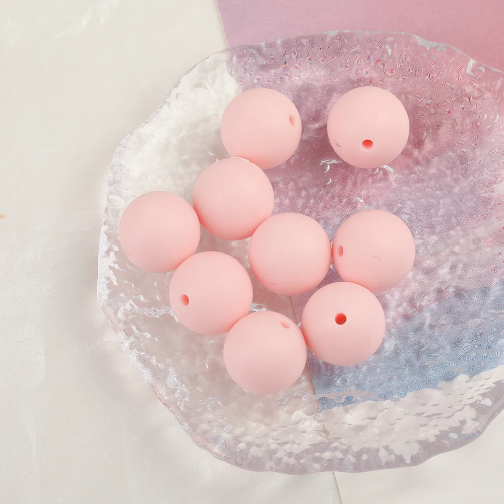 Cordial Design 100Pcs 12/15MM Choose/Silicone Material Beads/Baby Edible Beads/Chewable/Jewelry Accessories/DIY Making Findings - cordial