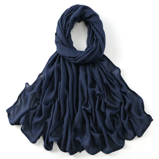 185*75 cm musulman Modal Hijab rayonne coton châles pour femmes mince plaine écharpe grande taille foulard islamique Turban bandeau