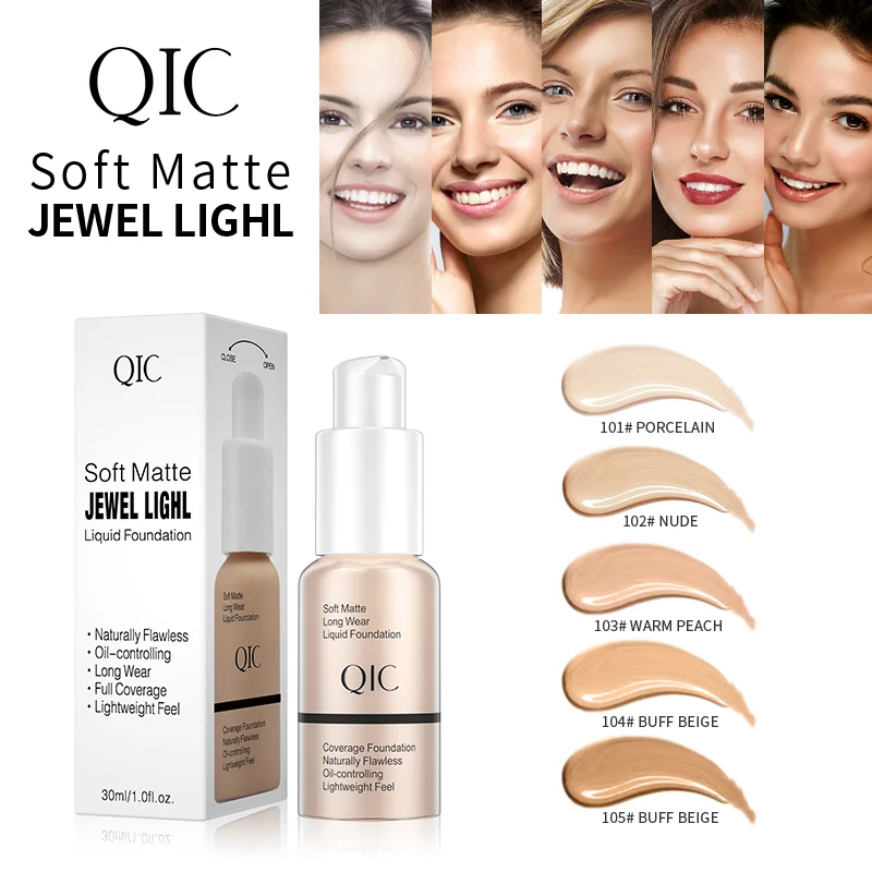30ml Matte Makeup Foundation Cream Professional Concealing Face Dark Circle Liquid Long-lasting Eye Corrector Cream Primer 4