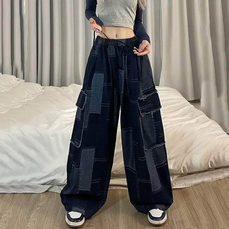 90s Outfit Wide Leg Pants With Crop Top Vintage Cargo Pants Baggy