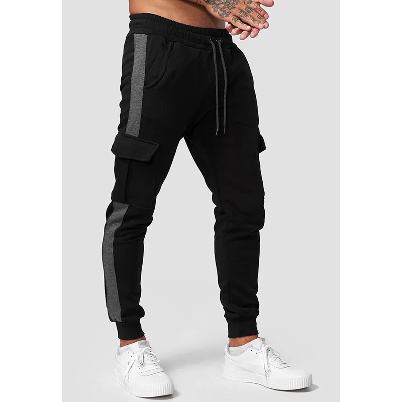 Winter KPOP Fashion Style Harajuku Slim Fit Trousers Loose All Match Sport Casual Pants Pockets Straight Cylinder Cargo Pants