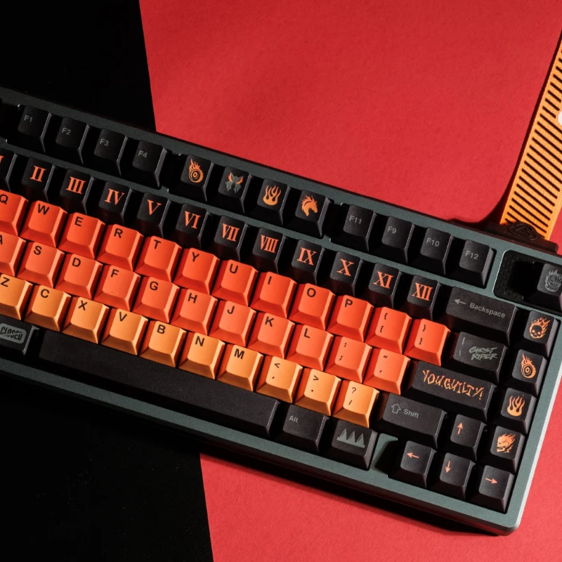 

MiFuny Knight тематические клавиши 159 клавиши PBT окрашивание вишни строка игровые клавиши для механической клавиатуры аксессуары в подарок