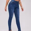 Women's Jeans Spring Autumn Ladies Slim Denim Print Stretch Pencil Pants For Women High Waist Stretch Jeans Pant Women Trousers 2