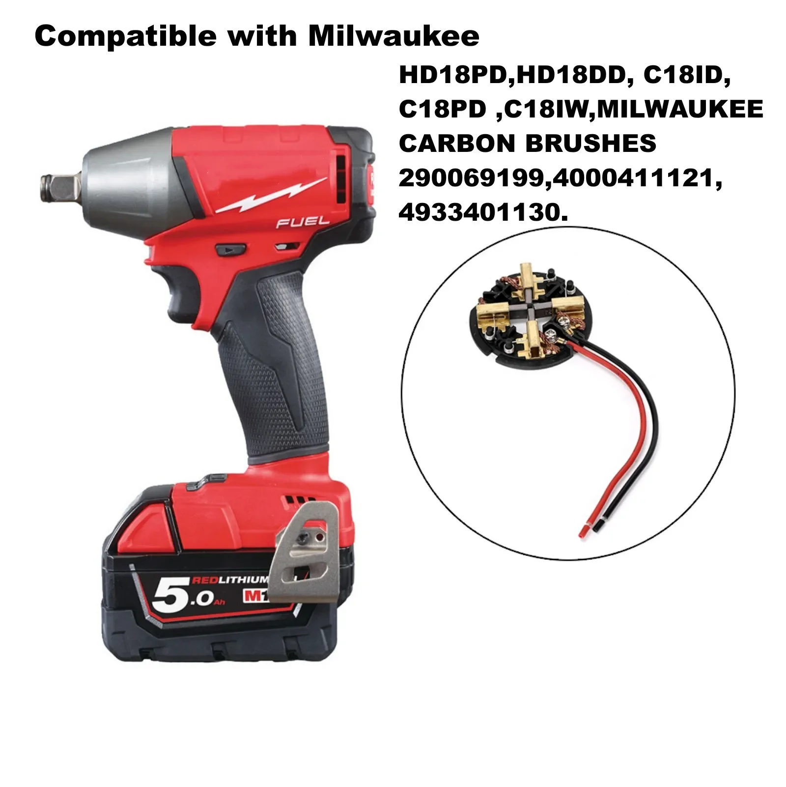 thumbnail image 2 of 2602-20 2650-20 Carbon Brushes For Impact Driver Drill... 2 of 10