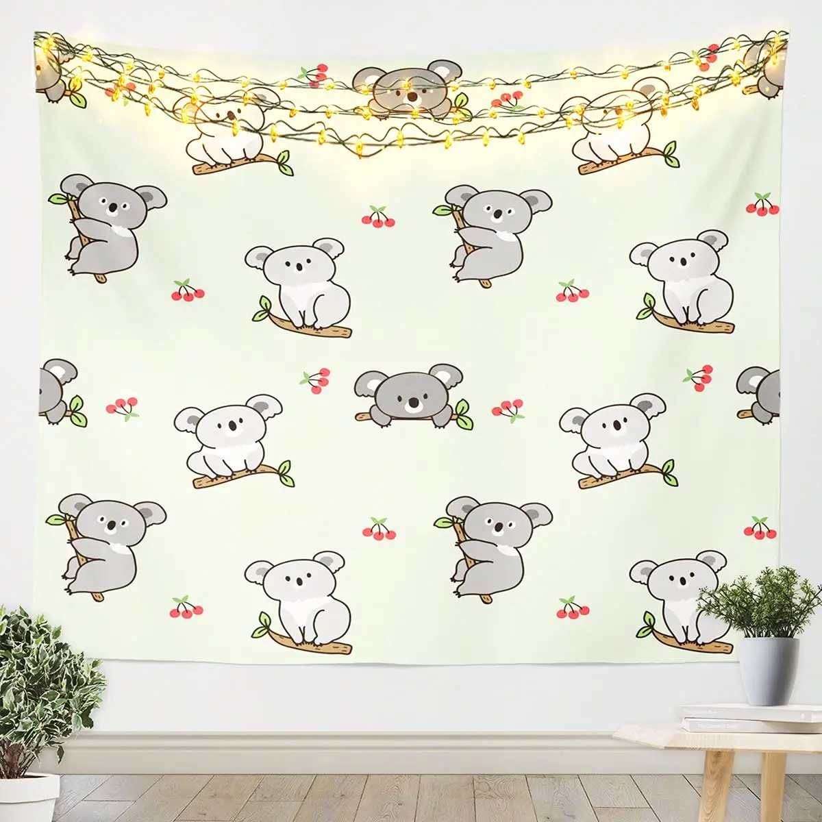 

Cartoon Koala Tapestries Wall Hanging for Kids Boys Girls Cute Animal Pattern Tapestry Art Decor for Bedroom Living Room Dorm