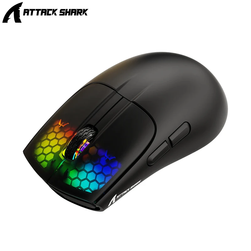 Attack Shark X5 Wireless Mouse Bluetooth Tri-Mode PAW3212 Sensor 4000DPI Optical RGB Mouse for PC Laptop Office Gaming wireless mouse,gaming mouse,optical mouse