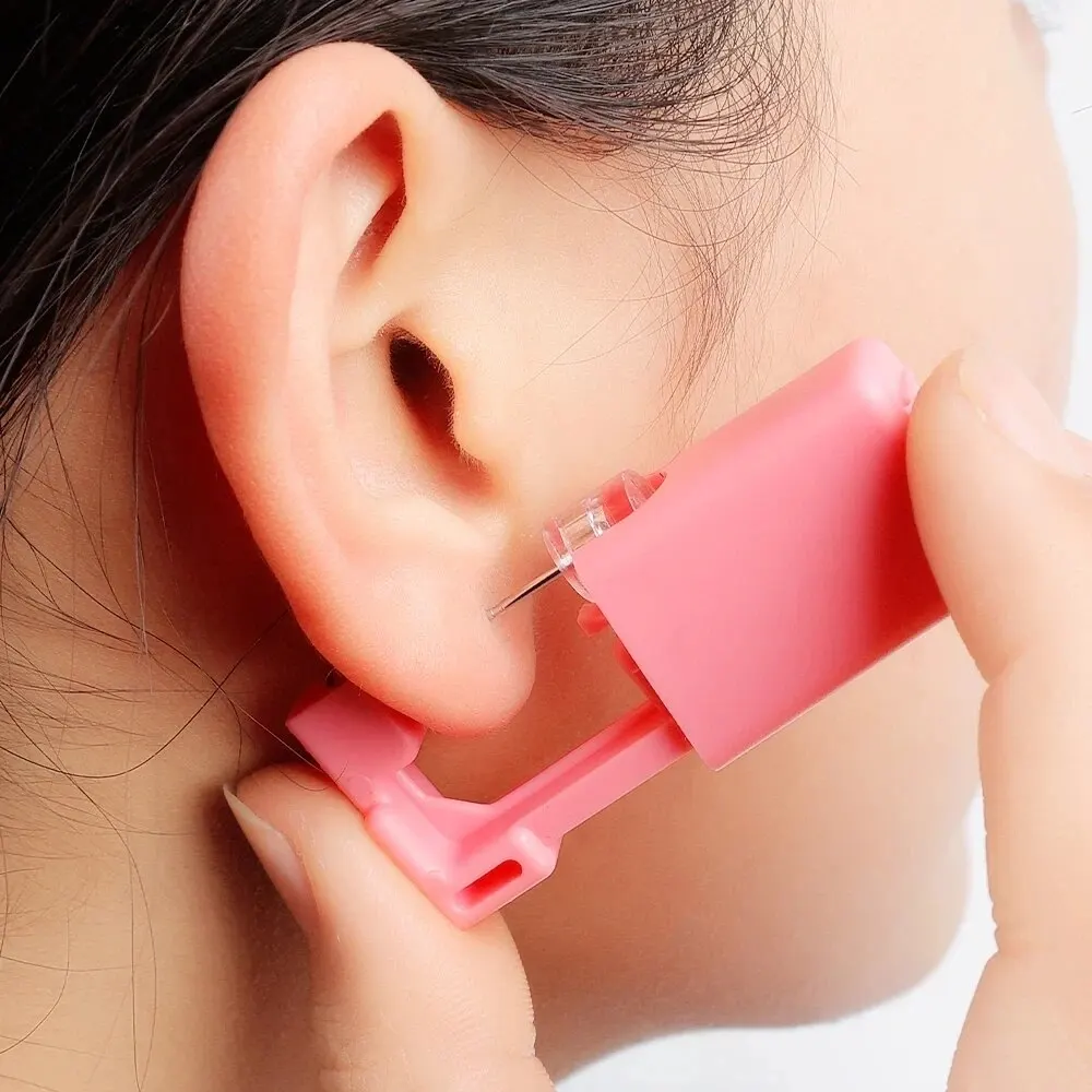 Ear Piercing Tool 1-4Pcs Disposable Safe Painless Healthy Sterile Punctur Kit Earring Studs Nose Rings Piercing Gun Set